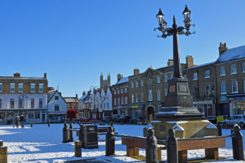 St Neots on a snowy day