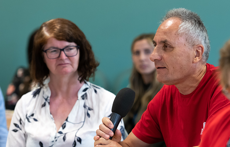 Man speaks at Healthwatch event