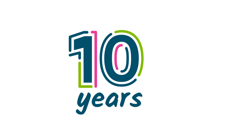 Healthwatch 10 year anniversary logo