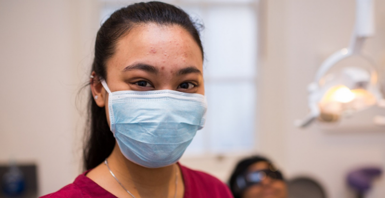 Local dental services have got worse because of the pandemic Dentist in mask looking at camera