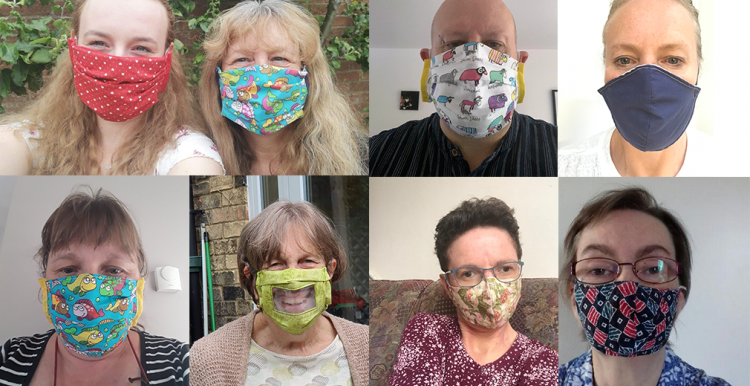 Healthwatch staff are ready for the new rules on face coverings montage of people wearing face coverings