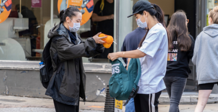 people shopping in a Cambridge street