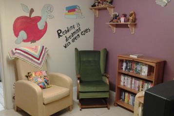 Picture shows room in a care home