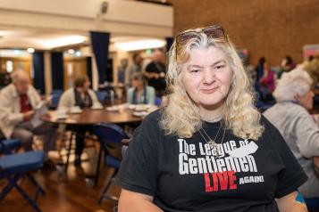 woman smiling into camera