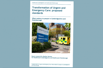 Picture shows cover of Transformation of proposed standards of urgent and emergency care report