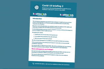 healthwatch cambridgeshire covid-19 briefing 2