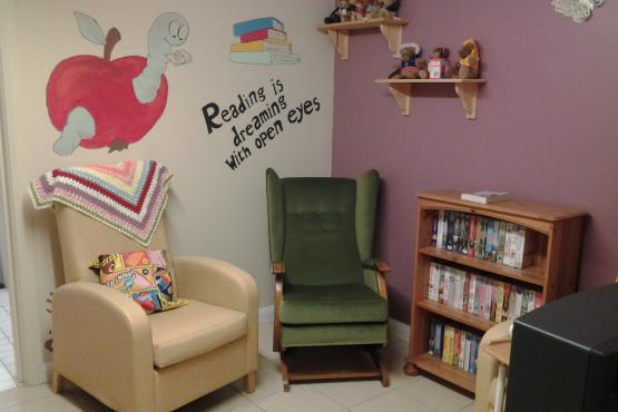 Picture shows room in a care home
