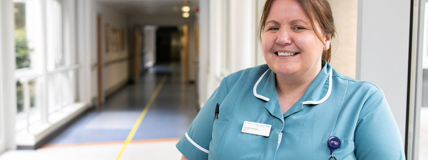 Nurse smiling at camera