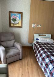 Photo of Typical Bedroom at the Arthur Rank Hospice Charity. 